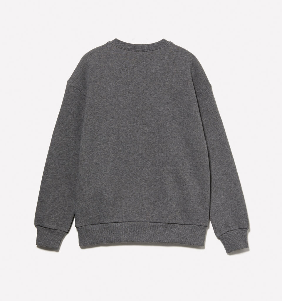 Gray sweatshirt with logo tag - boys' knitwear - Gray | Sisley Young image number 2